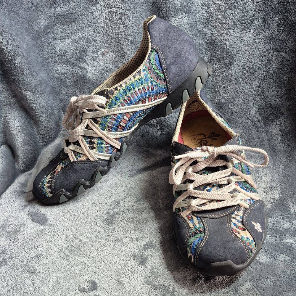 Rieker AntiStress Estelle Navy Colibri Muschel Silver Size 39 Sneaker
